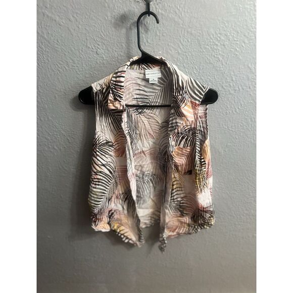 Liz Claiborne Top Womens Sleeveless Button Up Size‎ Medium - Picture 2 of 7